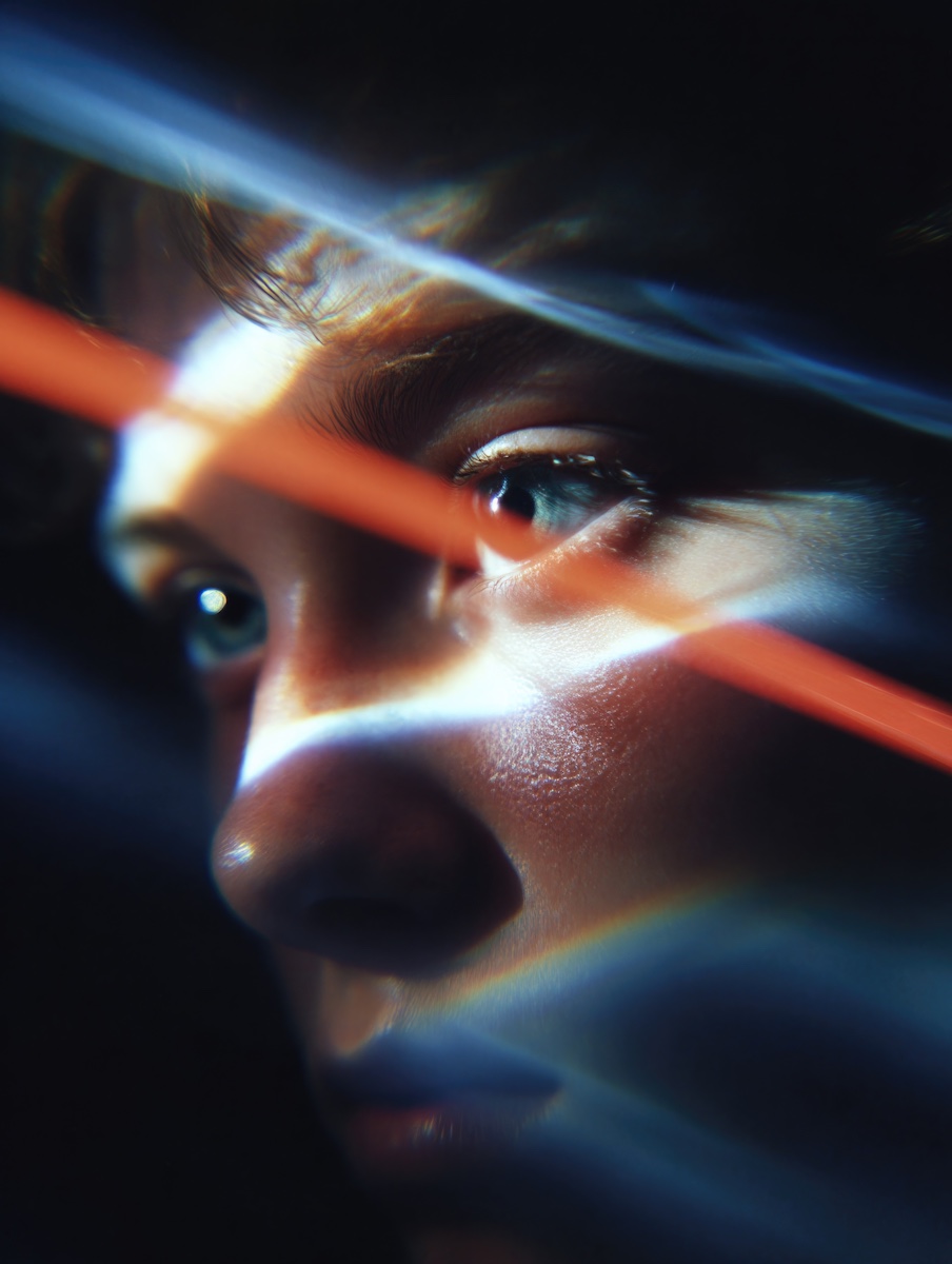 Prism Across a Face